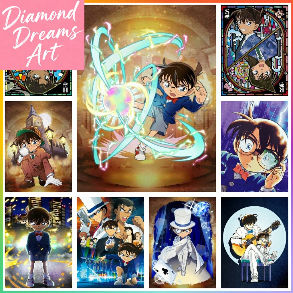 Embroidery Kit Set - Frameless,Detective Conan Anime Cross Stitch Kit