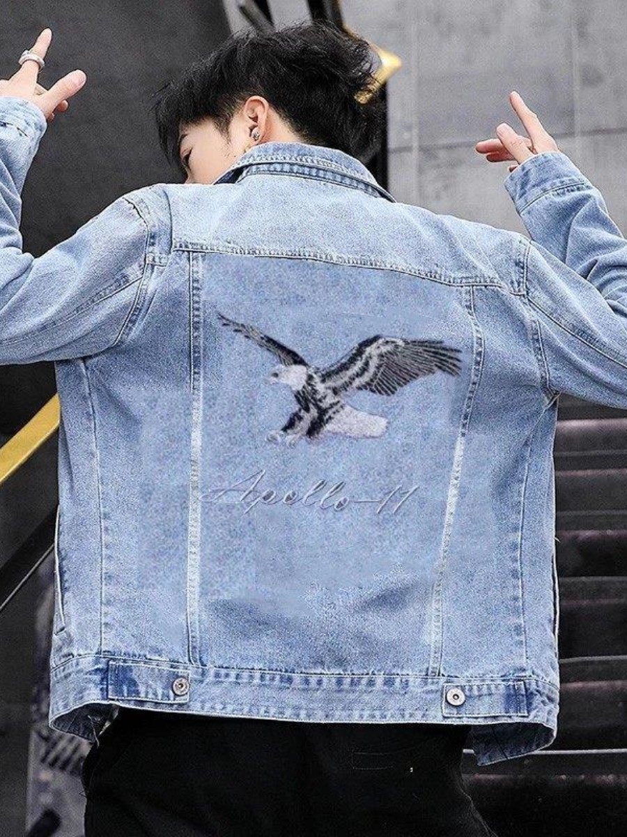 Embroidery Jacket Jeans - New 2026 Men's Denim Jacket Spring