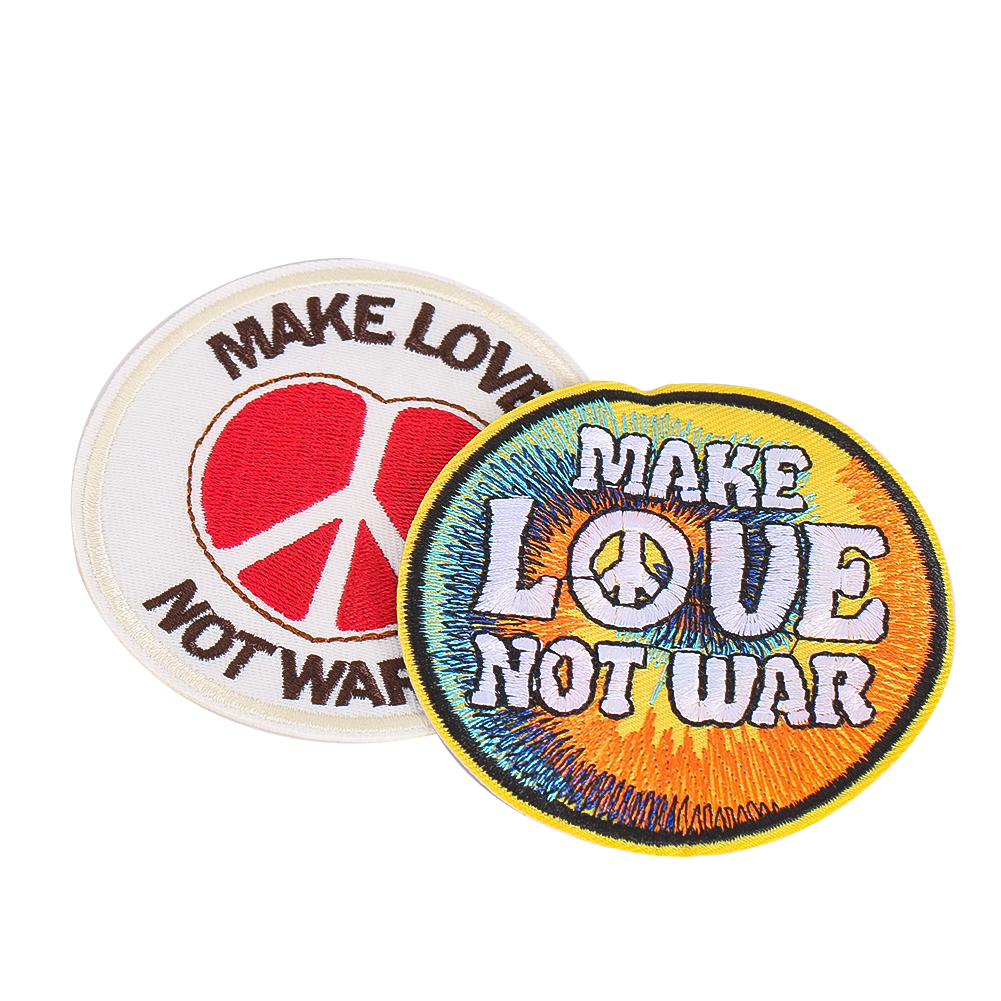 Embroidery Jacket Jeans - Anti War Make Love Not War