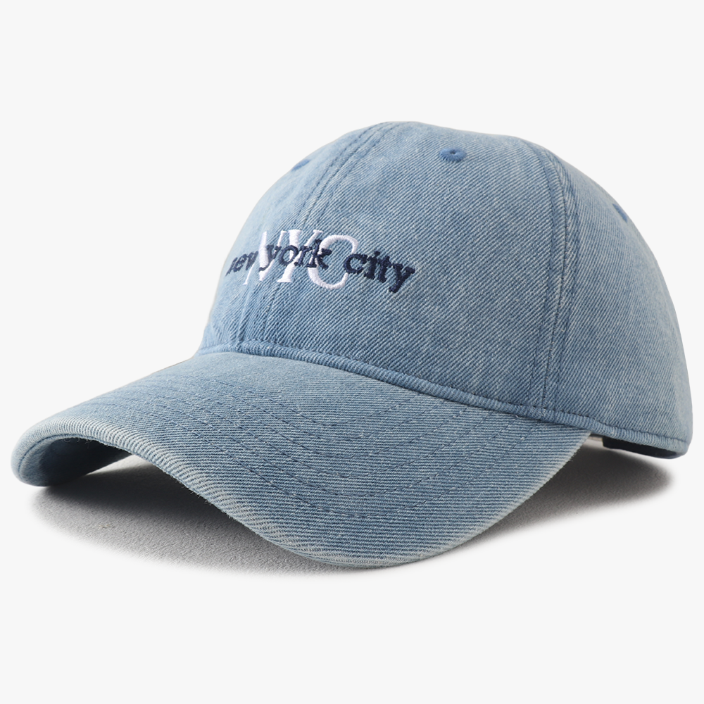 Embroidery Nyc - Unisex NYC Letter Embroidery Denim Baseball