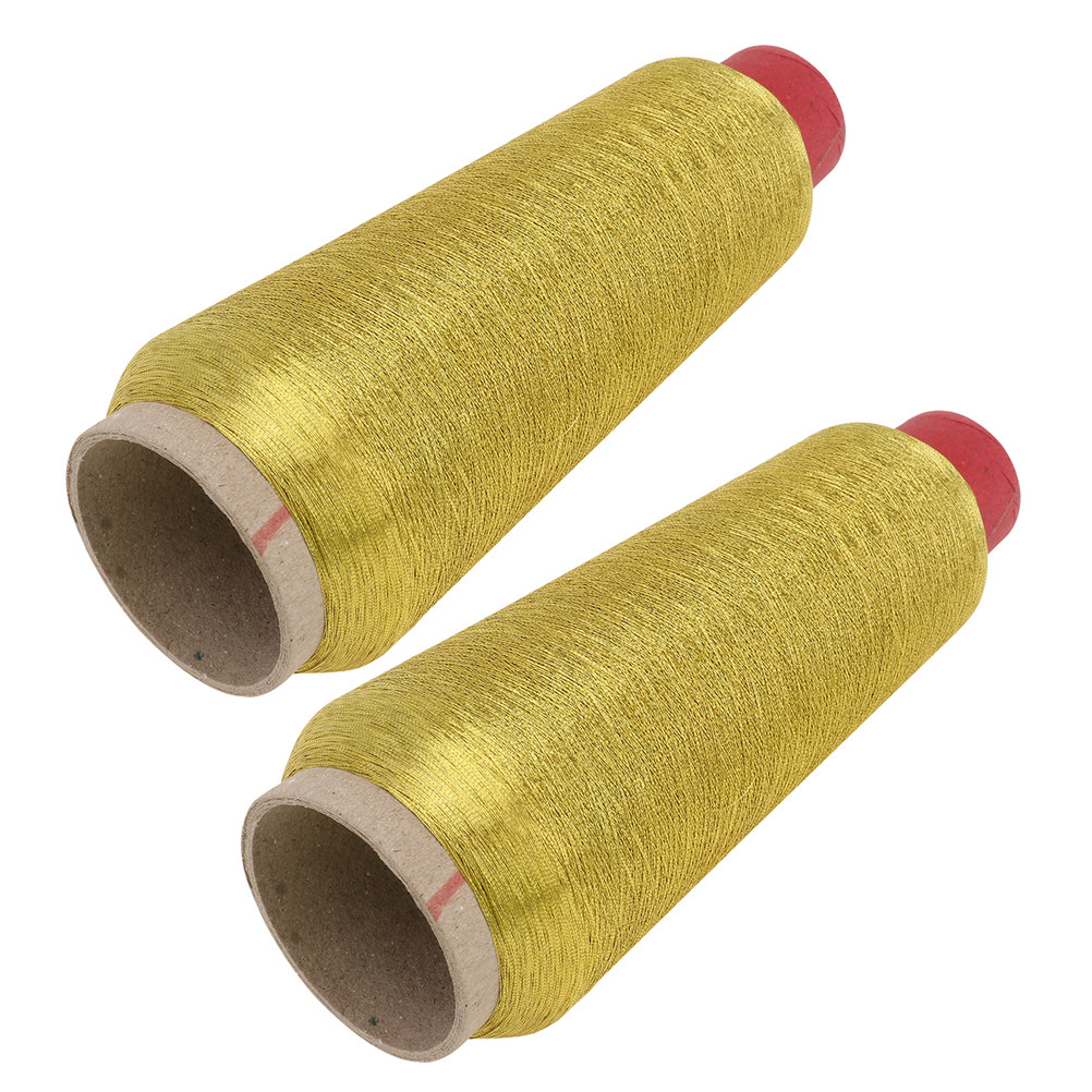 Embroidery And Quilting - 2 Rolls Metallic Golden Glitter Polyester