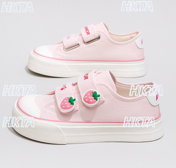 Embroidery Shoes - Japanese Round Head Letter Embroidered Canvas