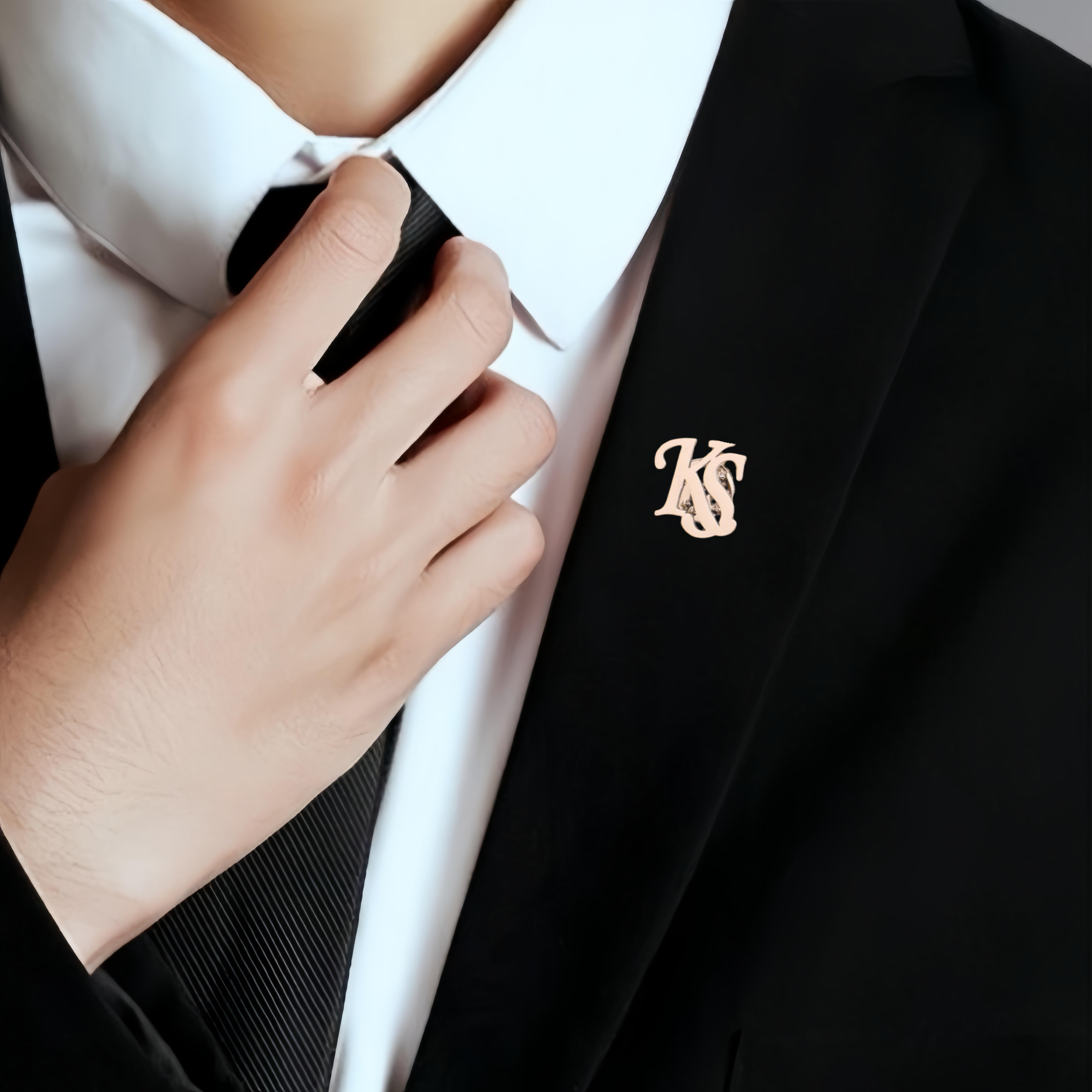 Embroidery Name - Personalized Initials Jacket Lapel Pin Unique
