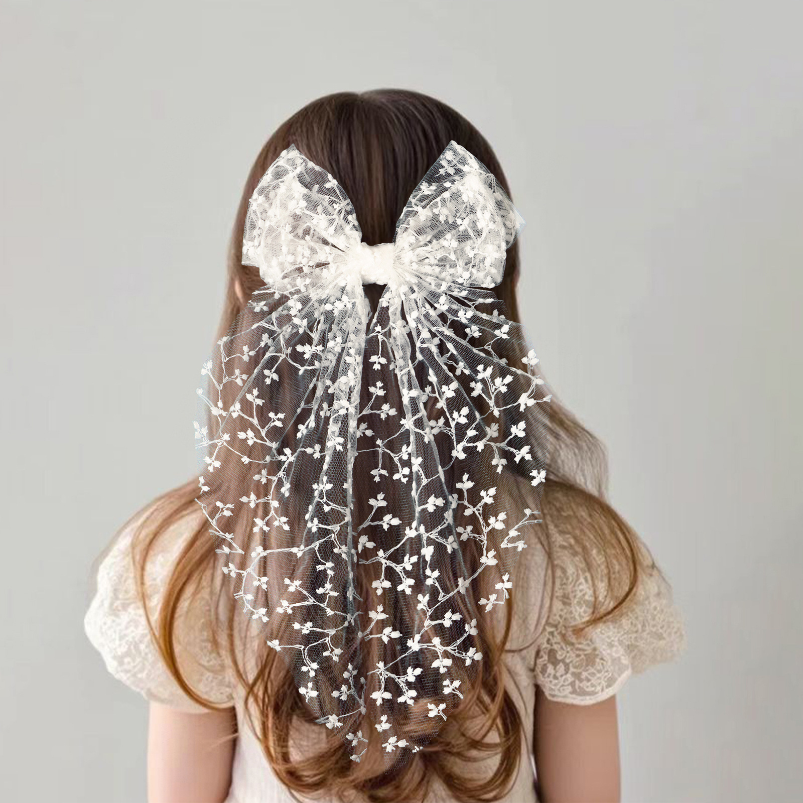Embroidery Ribbon - Sweet Mori Lace Bow Hairpin Mesh