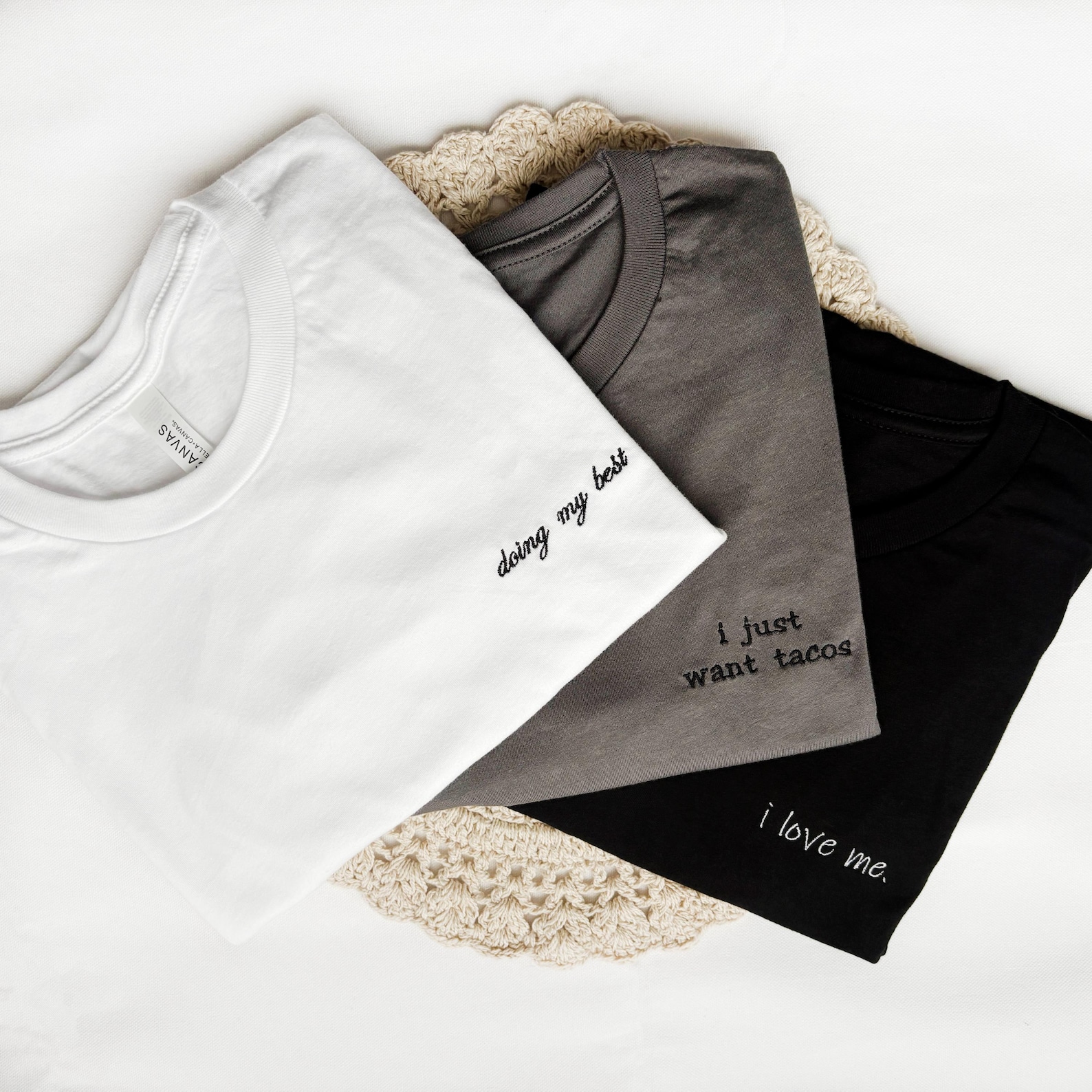Embroidery Name Designs - Custom Embroidered Name Logo T-Shirt Unisex