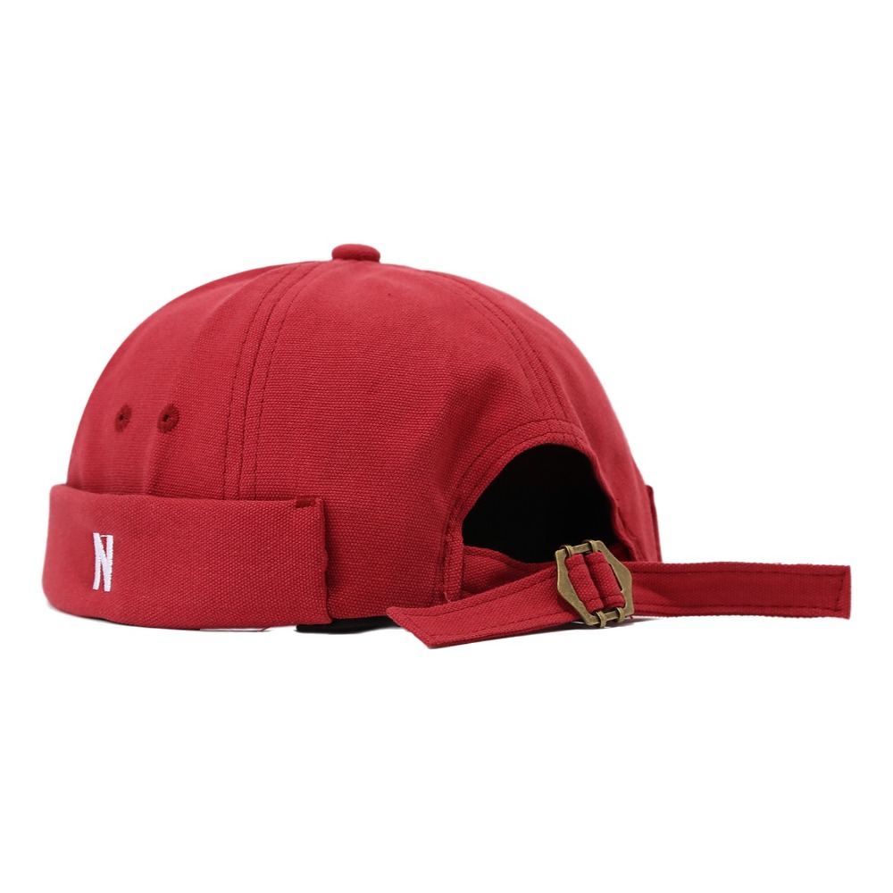 Embroidery Letter N - Vintage Cotton Brimless Hat Letter N