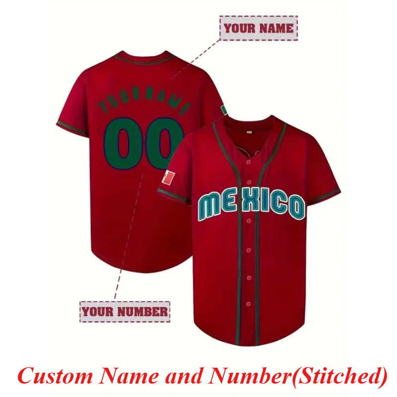 Embroidery Name Designs - Customized Name and Number MEXICO Baseball