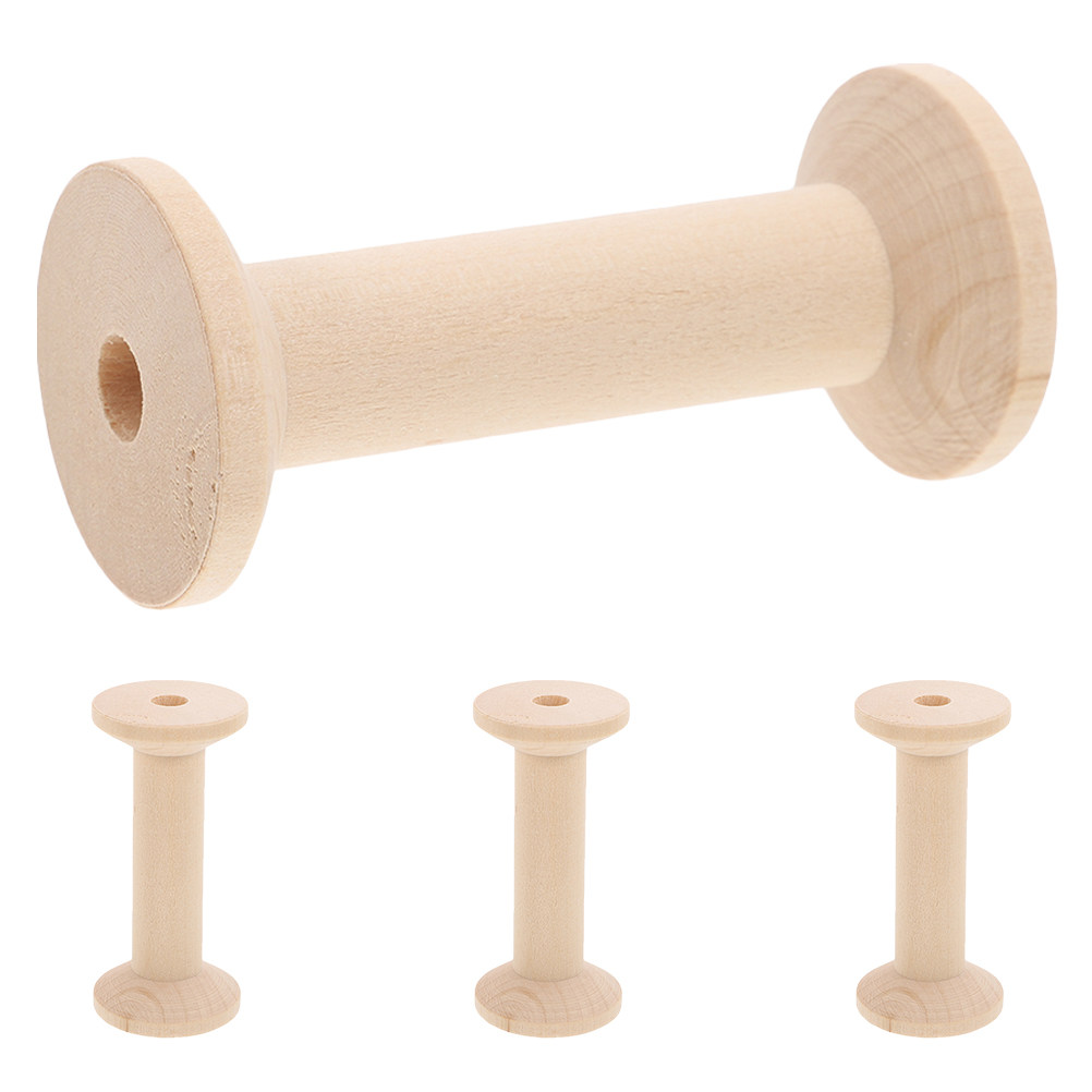 Embroidery Ribbon - 4Pcs Wooden Spool Set Large Capacity