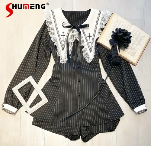 Embroidery Ribbon - Embroidered Black Suit Mass-Produced Japanese Rojita