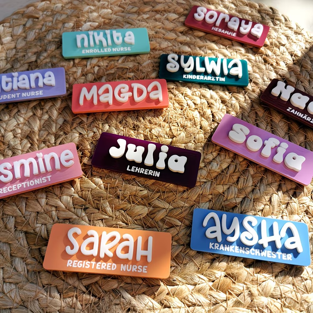Personalized Name Brooch Badge – обзор и цена Embroidery Name