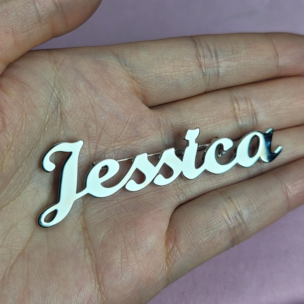 Custom name brooch interwoven  – обзор и цена Embroidery Name