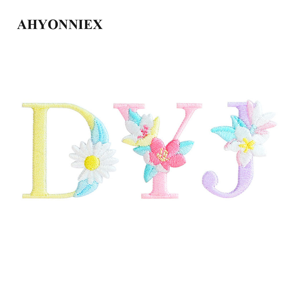 1 Piece Flower English Letters – обзор и цена Embroidery Letter N