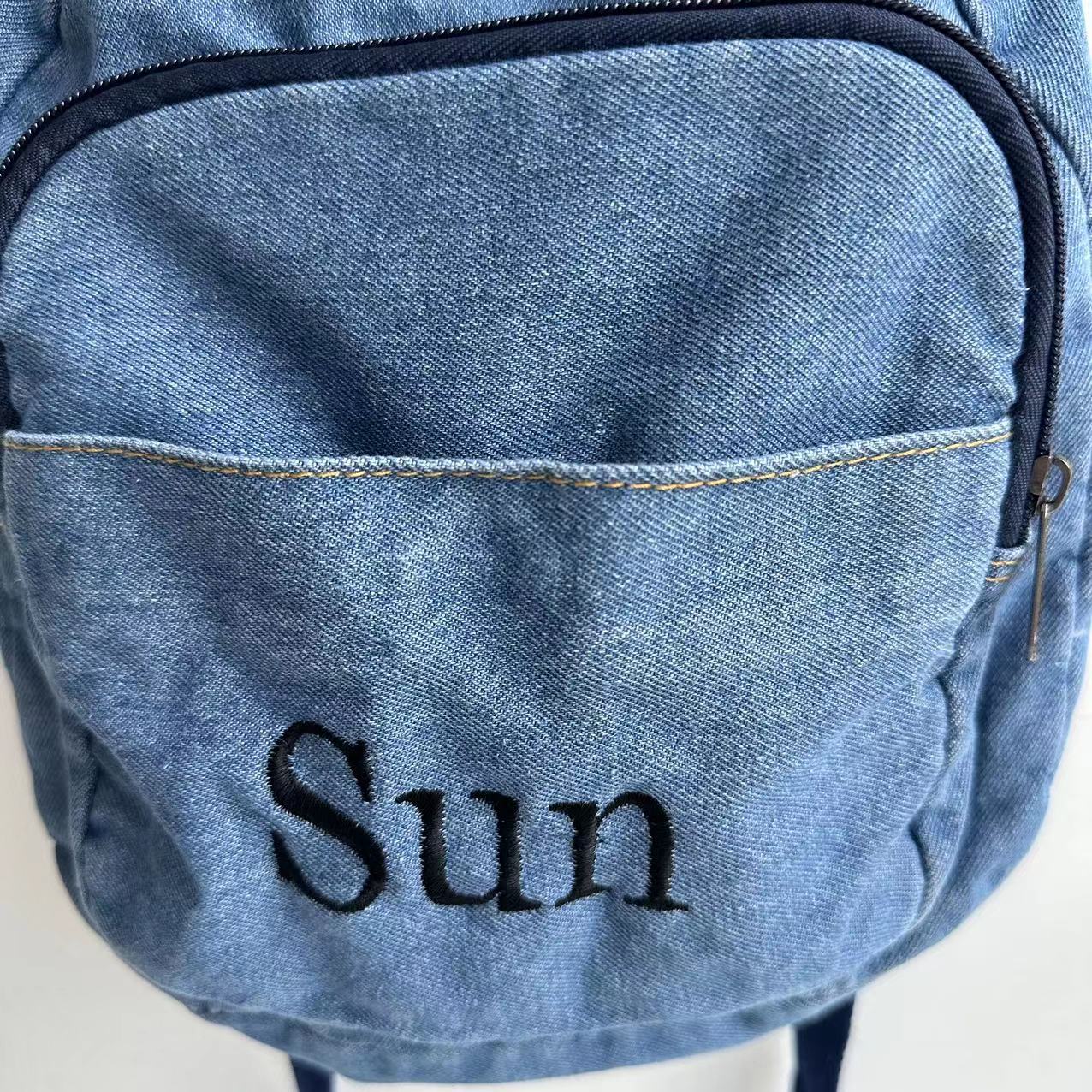 Denim Backpack Girls' New Stud – обзор и цена Embroidery Name
