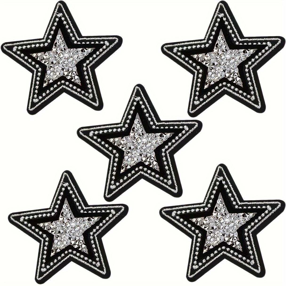 5 PCS Black and White Twinkle  – обзор и цена Embroidery Jacket Jeans