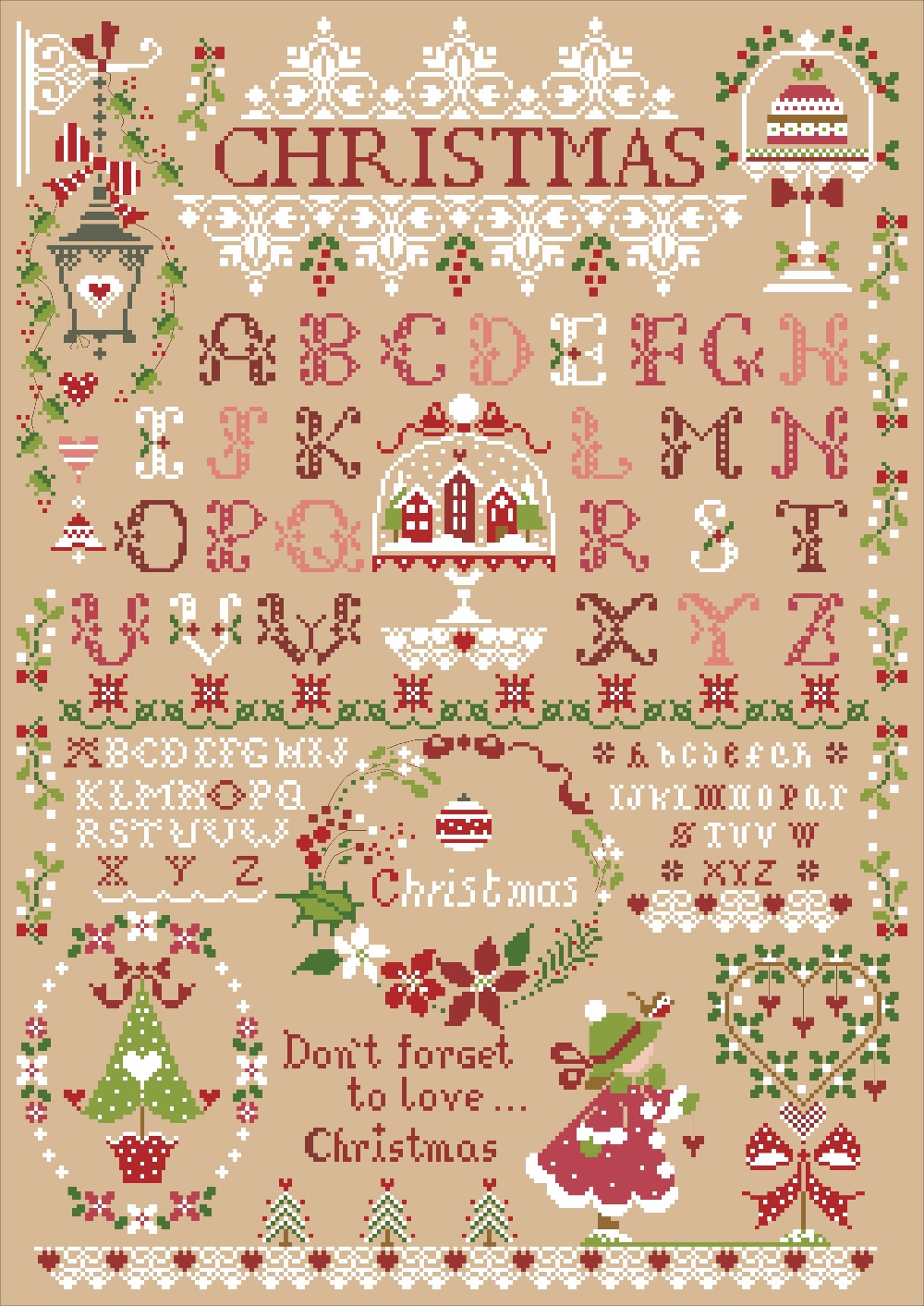 Christmas girl cross stitch ki – обзор и цена Embroidery Xmas Designs