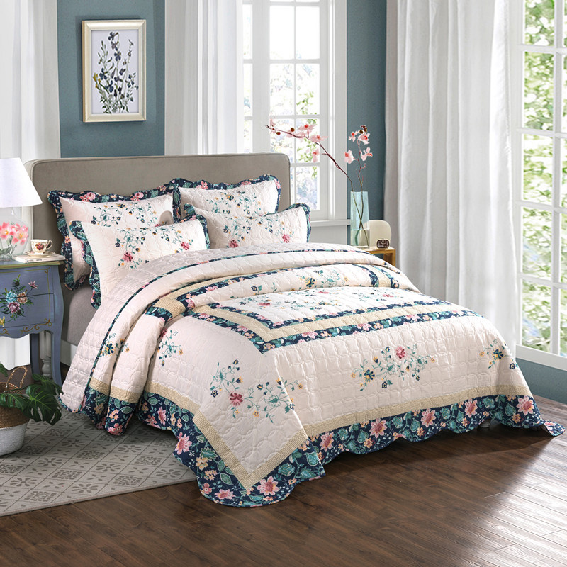 Floral Cotton Quilt Set, Quilt – обзор и цена Embroidery Quilt Cover