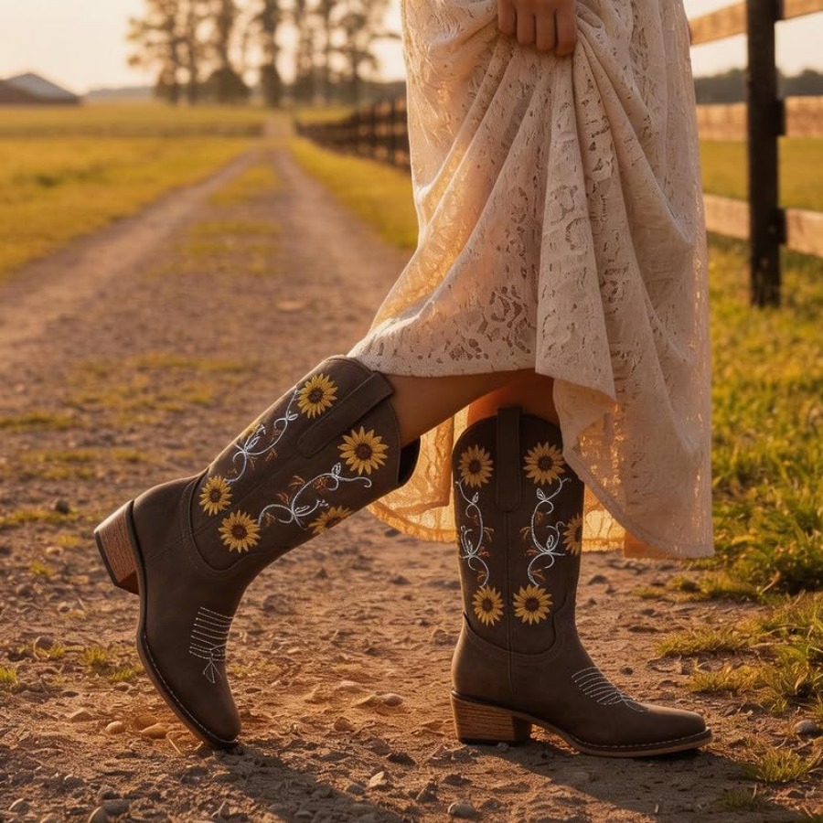Cowboy Boots for Women Square  – обзор и цена Embroidery Design Free