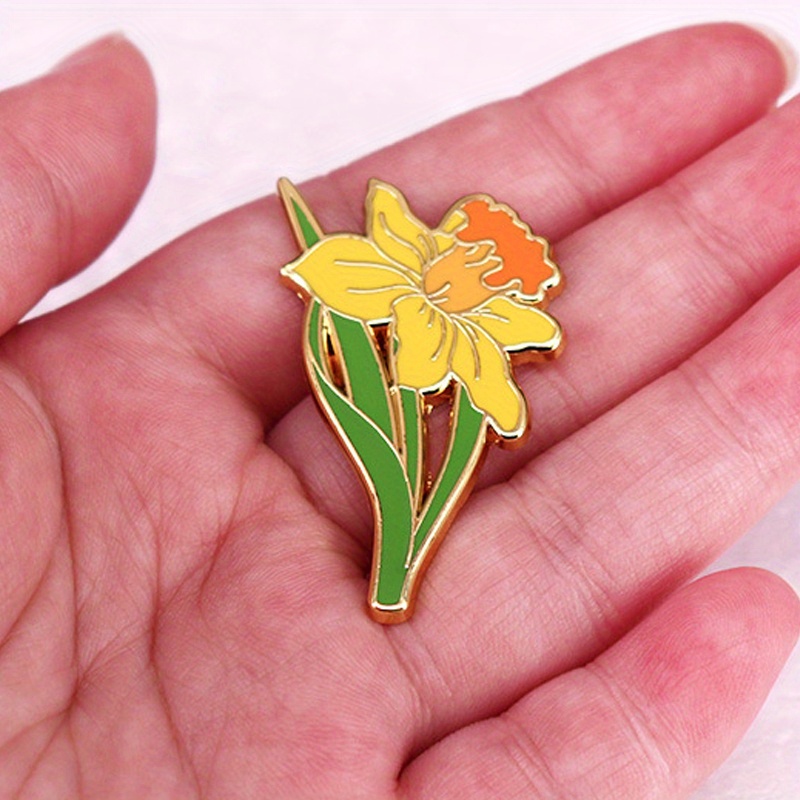 Yellow Daffodil Brooch Herbace – обзор и цена Embroidery Legacy