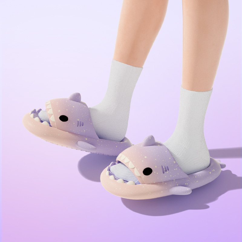 Cute Cartoon Shark Slippers Fo – обзор и цена Embroidery Flat Shoes