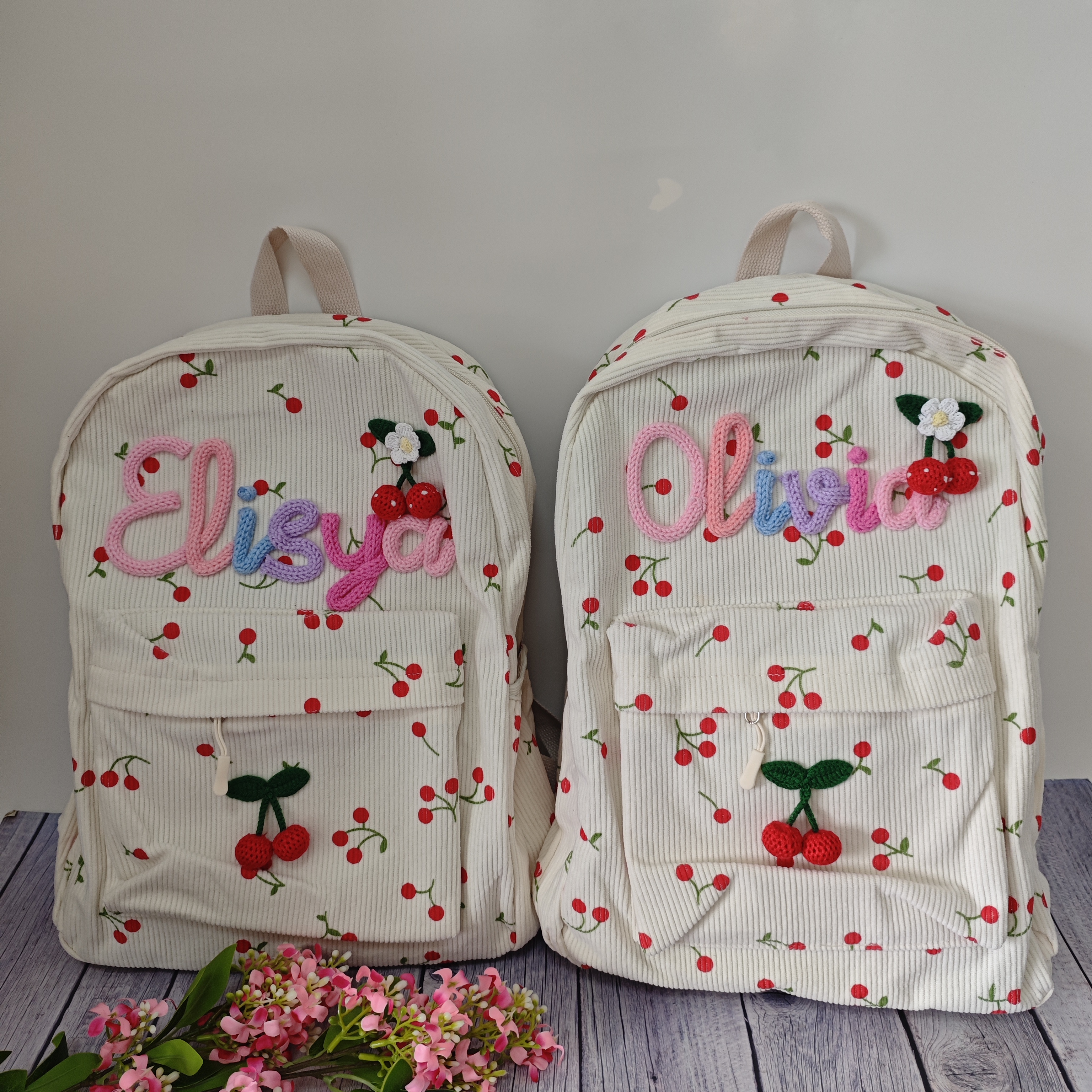 Personalized Cherry Backpacks  – обзор и цена Embroidery Name Designs