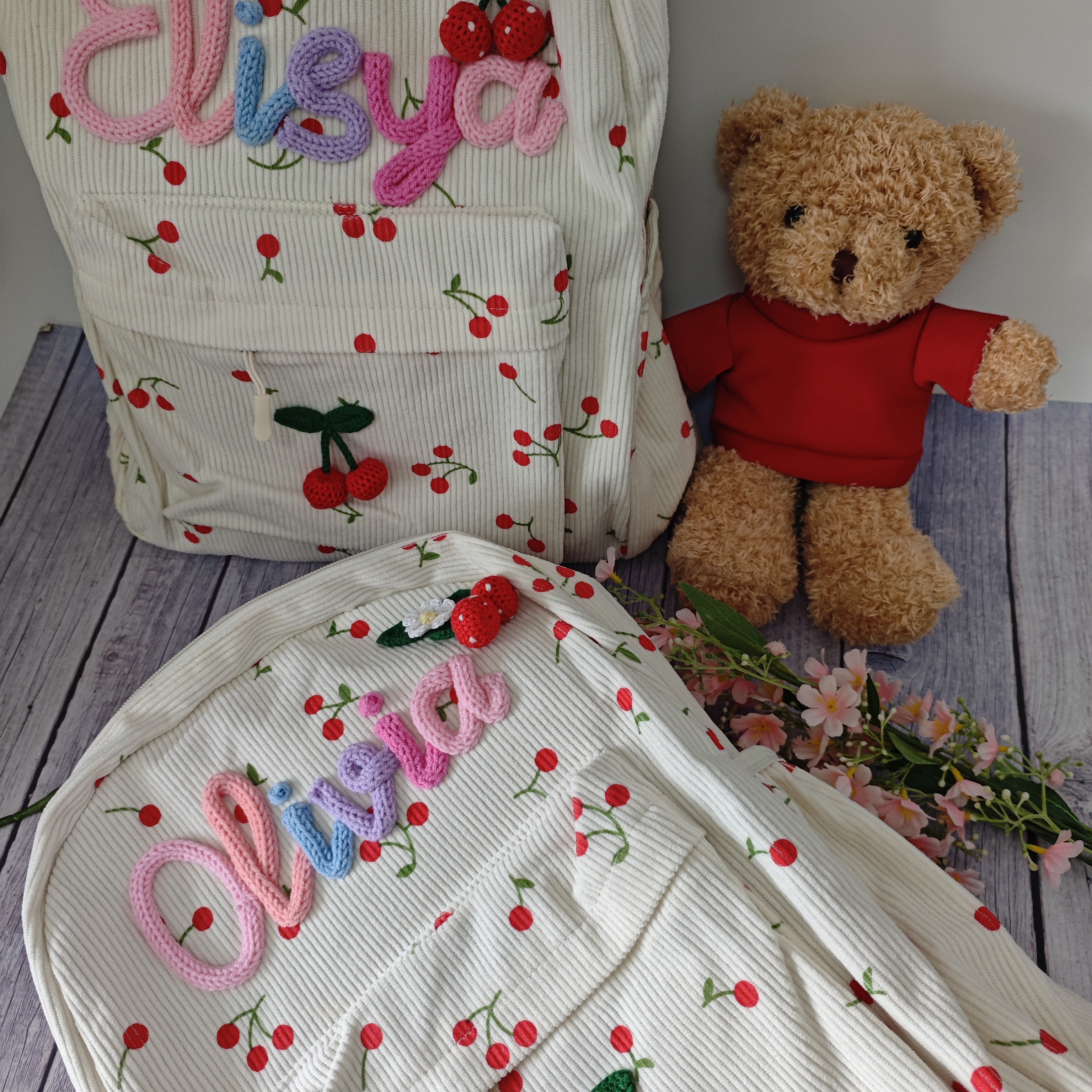 Personalized Cherry Backpacks  – обзор и цена Embroidery Name Designs