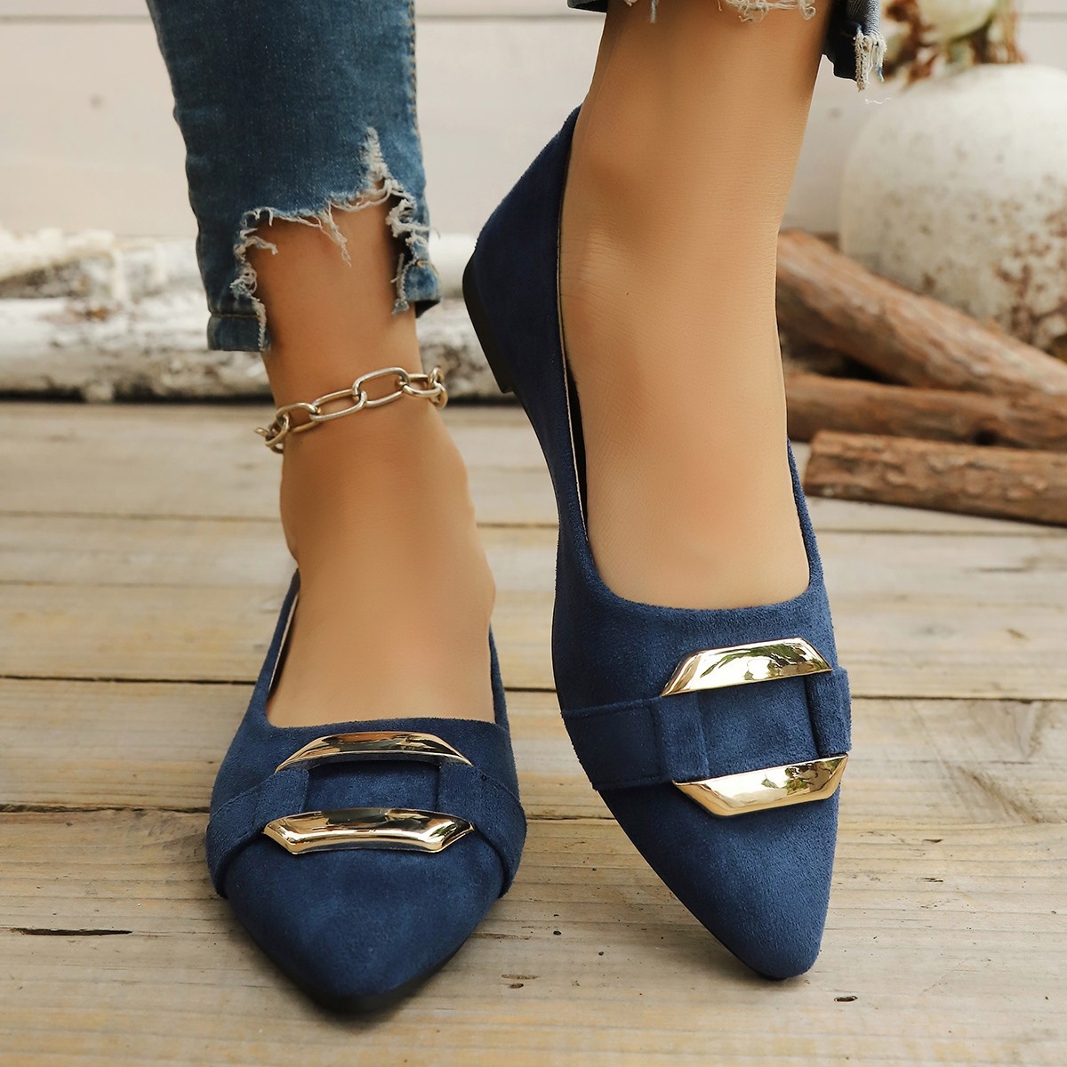 Spring and Autumn Elegant Poin – обзор и цена Embroidery Flat Shoes