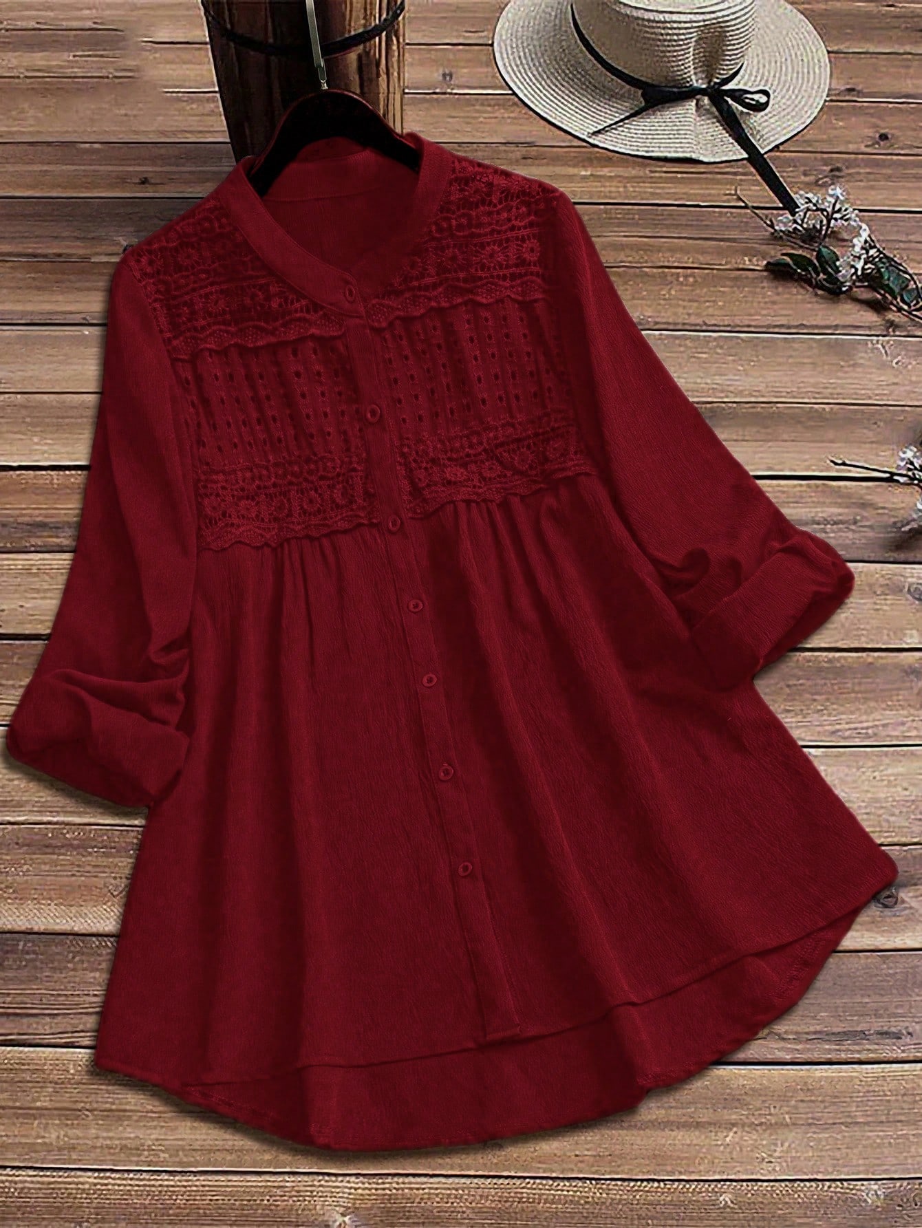 Plus Size Women's Lace Splicin – обзор и цена Embroidery Online