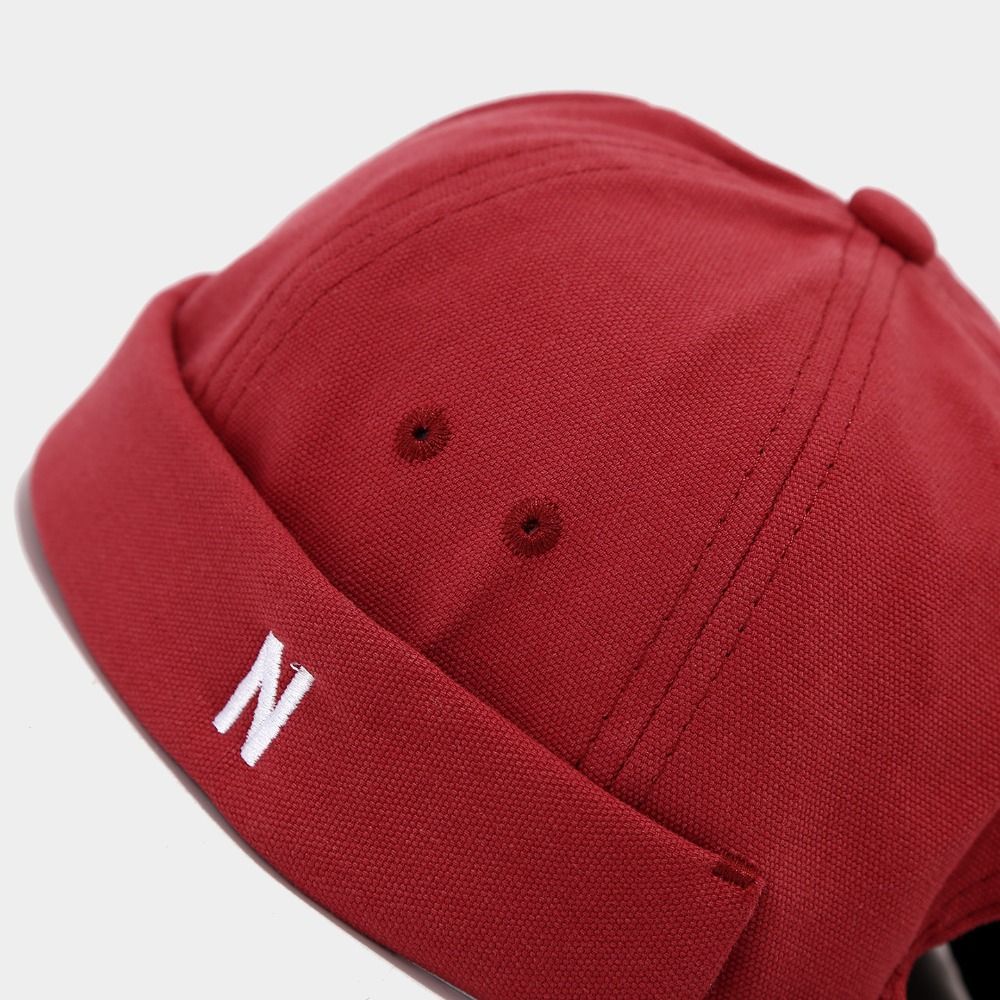 Cotton Brimless Hat Letter N E – обзор и цена Embroidery Letter N
