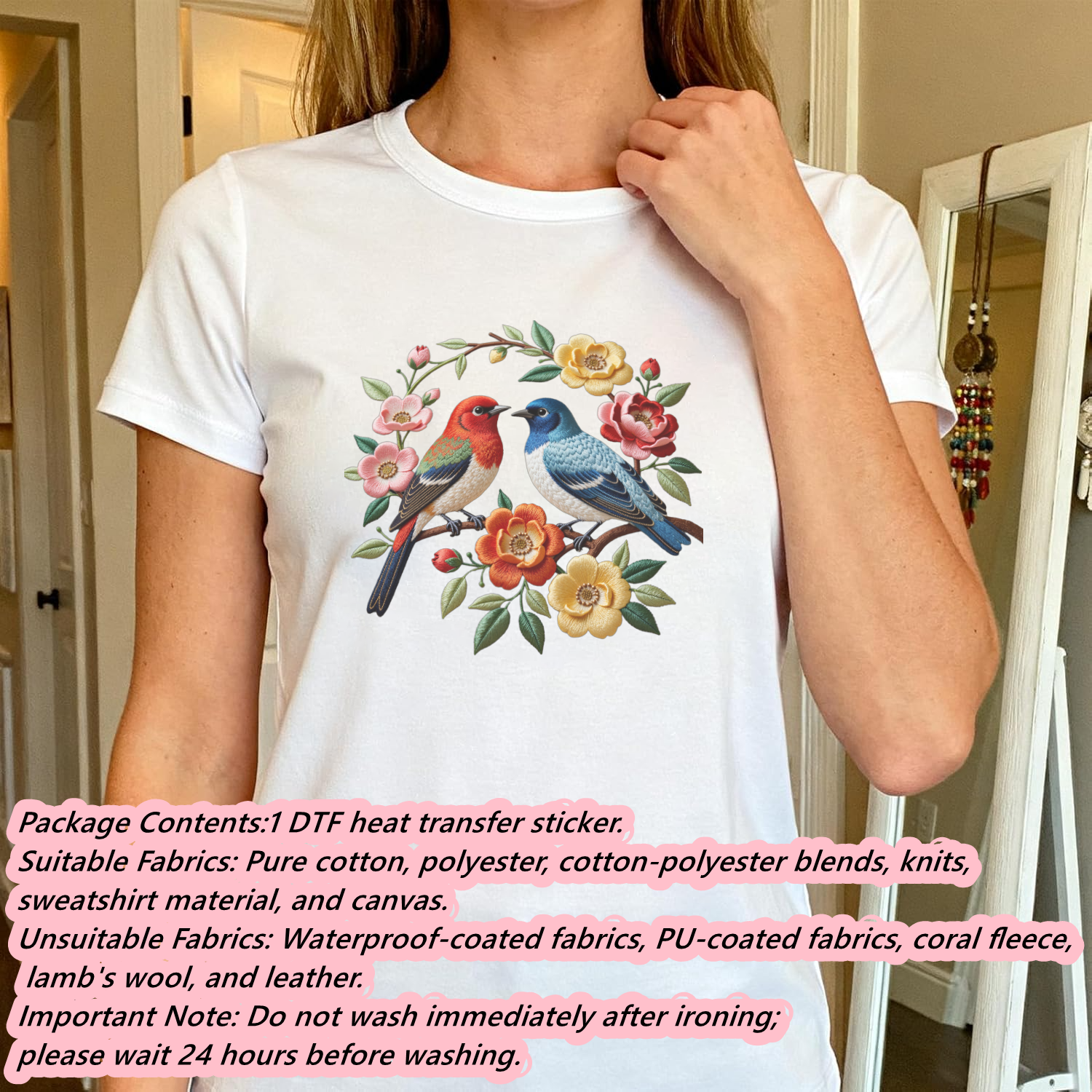 1 Piece of Bird Pattern Clothi – обзор и цена Embroidery Uniform