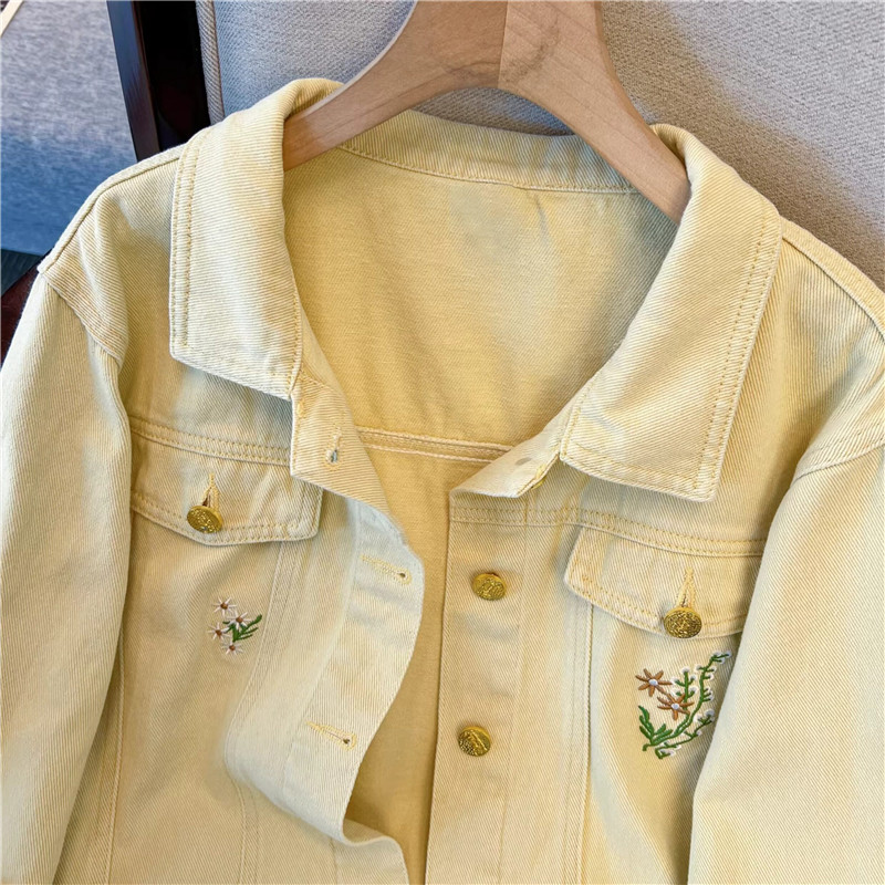 Korean Vintage Flower Embroide – обзор и цена Embroidery Jacket Jeans