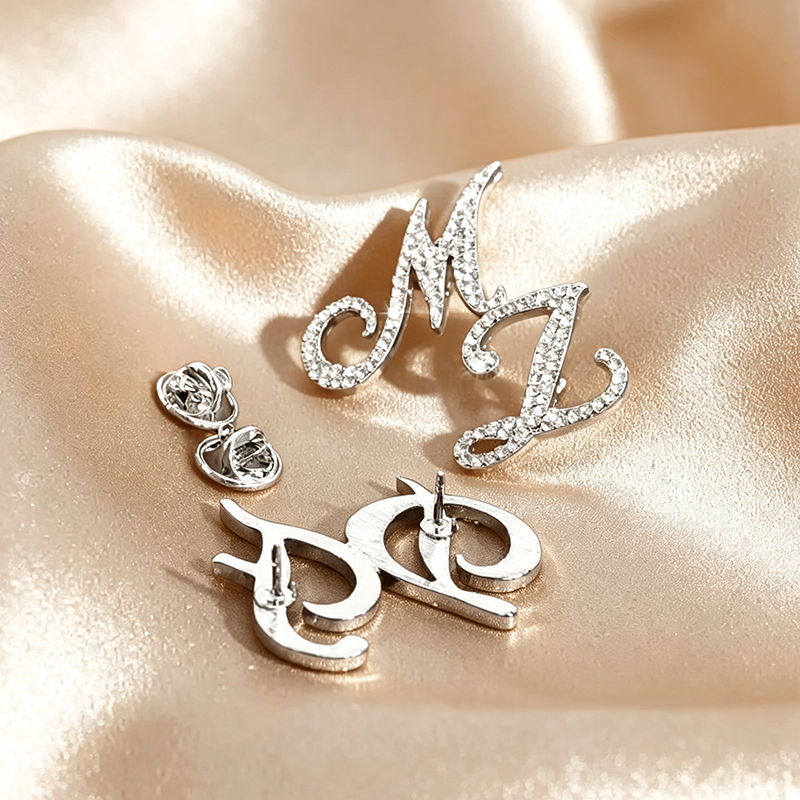 Custom Double Initials Pin,Bri – обзор и цена Embroidery Name