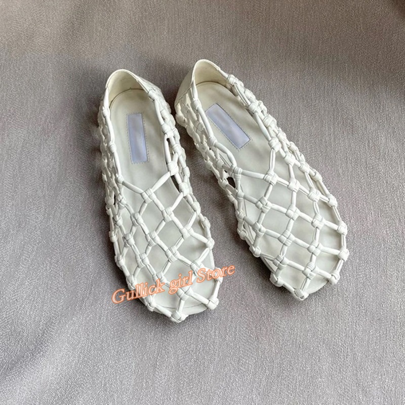 French Woven Mesh Hollow flat  – обзор и цена Embroidery Flat Shoes
