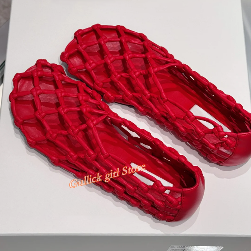 French Woven Mesh Hollow flat  – обзор и цена Embroidery Flat Shoes
