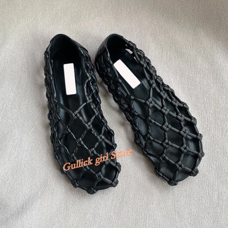 French Woven Mesh Hollow flat  – обзор и цена Embroidery Flat Shoes