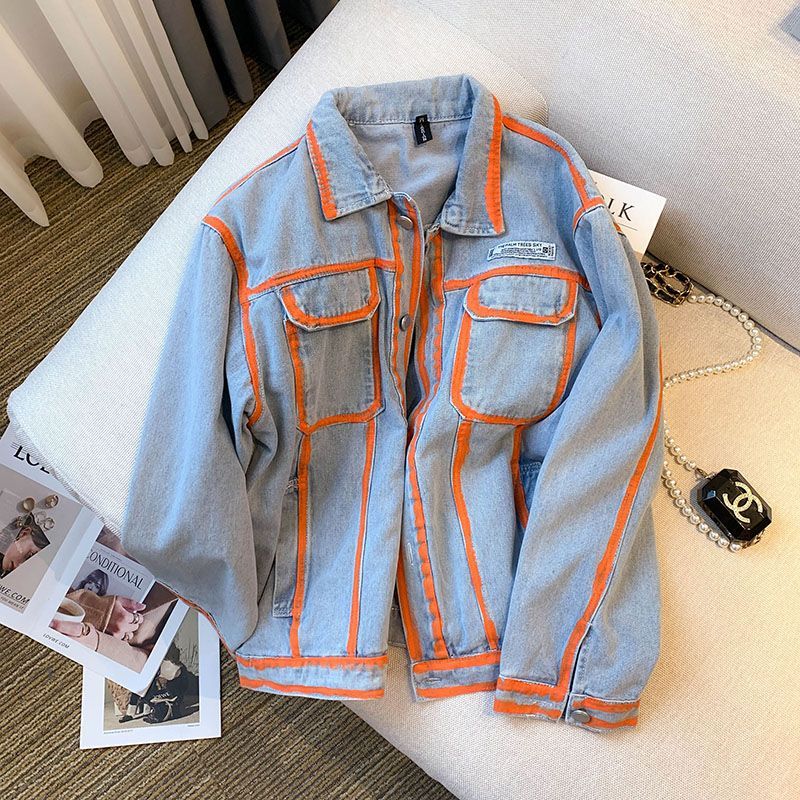 Retro Women Striped Graffiti C – обзор и цена Embroidery Jacket Jeans
