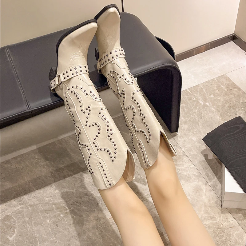 Autumn Winter Belt Buckle Rive – обзор и цена Embroidery Shoes