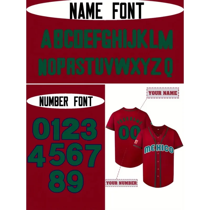 Customized Name and Number MEX – обзор и цена Embroidery Name Designs