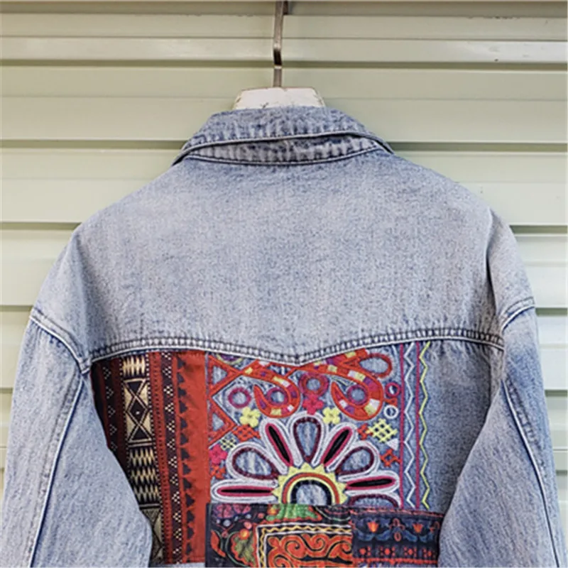 Bohemia Embroidery Splicing Bi – обзор и цена Embroidery Jacket Jeans