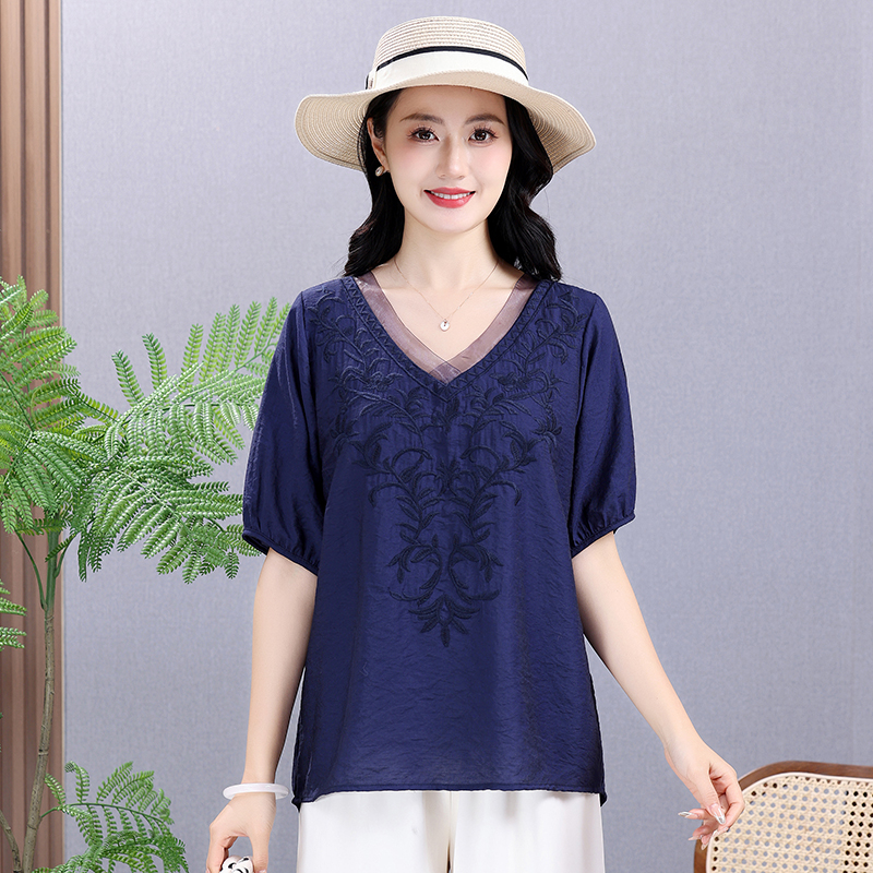 Summer Elastic Tee Shirt Solid – обзор и цена Embroidery Uniform