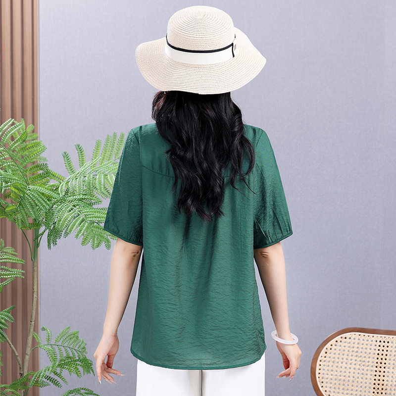 Summer Elastic Tee Shirt Solid – обзор и цена Embroidery Uniform