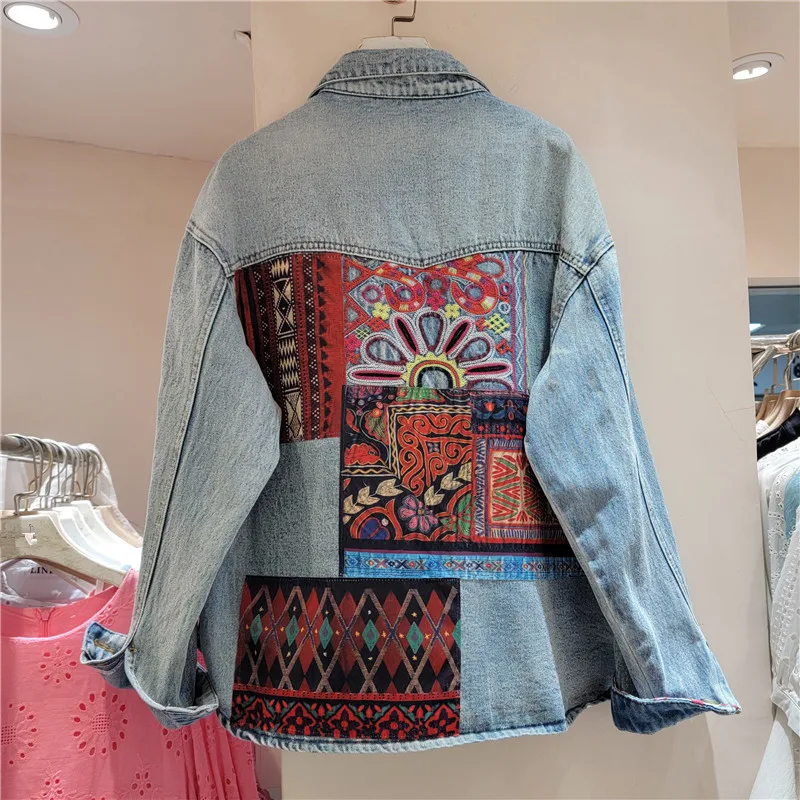 Vintage Blue Embroidery Splice – обзор и цена Embroidery Jacket Jeans