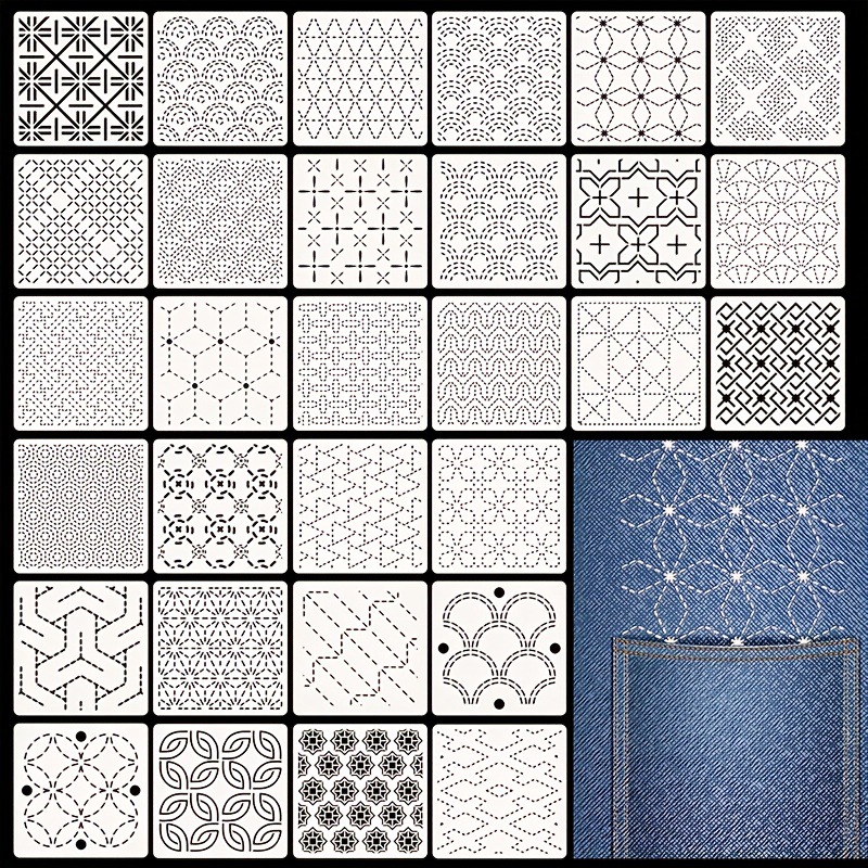 30Pcs Embroidery Templates DIY – обзор и цена Embroidery And Quilting