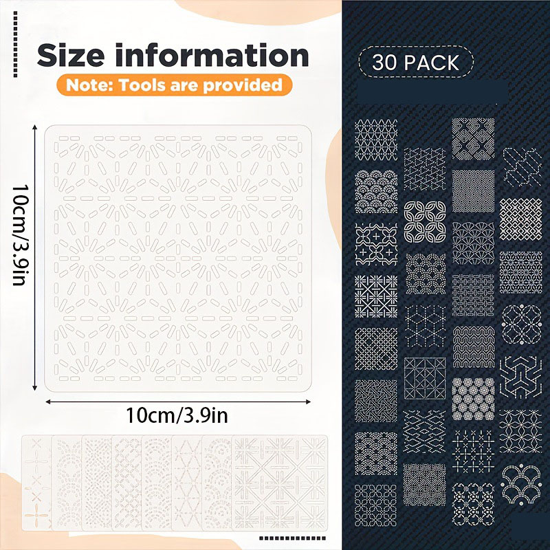 30Pcs Embroidery Templates DIY – обзор и цена Embroidery And Quilting