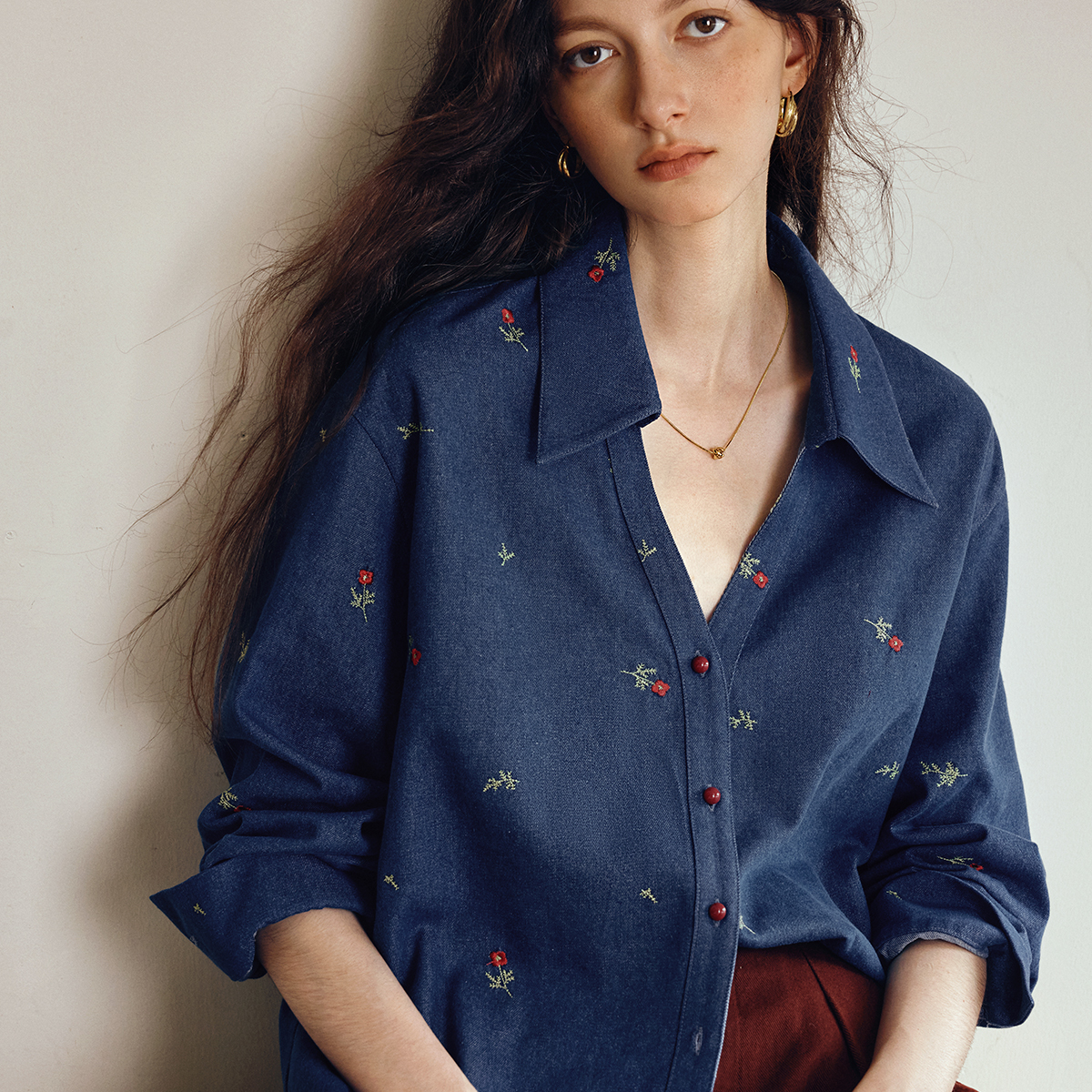 OLrain Women's Denim Shirt Jac – обзор и цена Embroidery Jacket Jeans