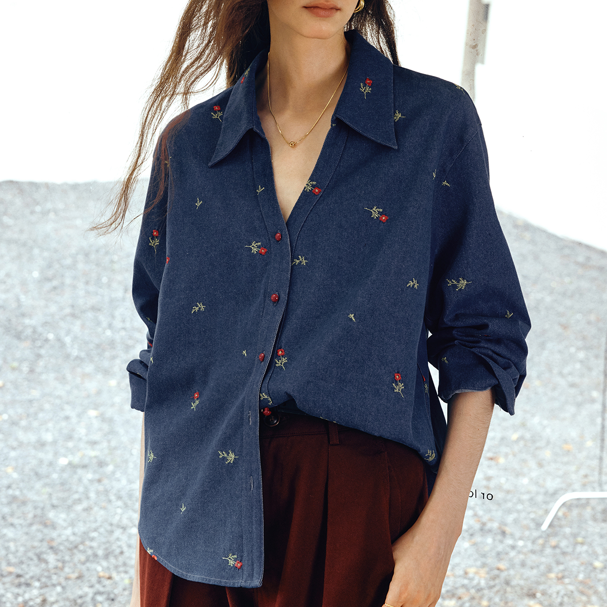 OLrain Women's Denim Shirt Jac – обзор и цена Embroidery Jacket Jeans