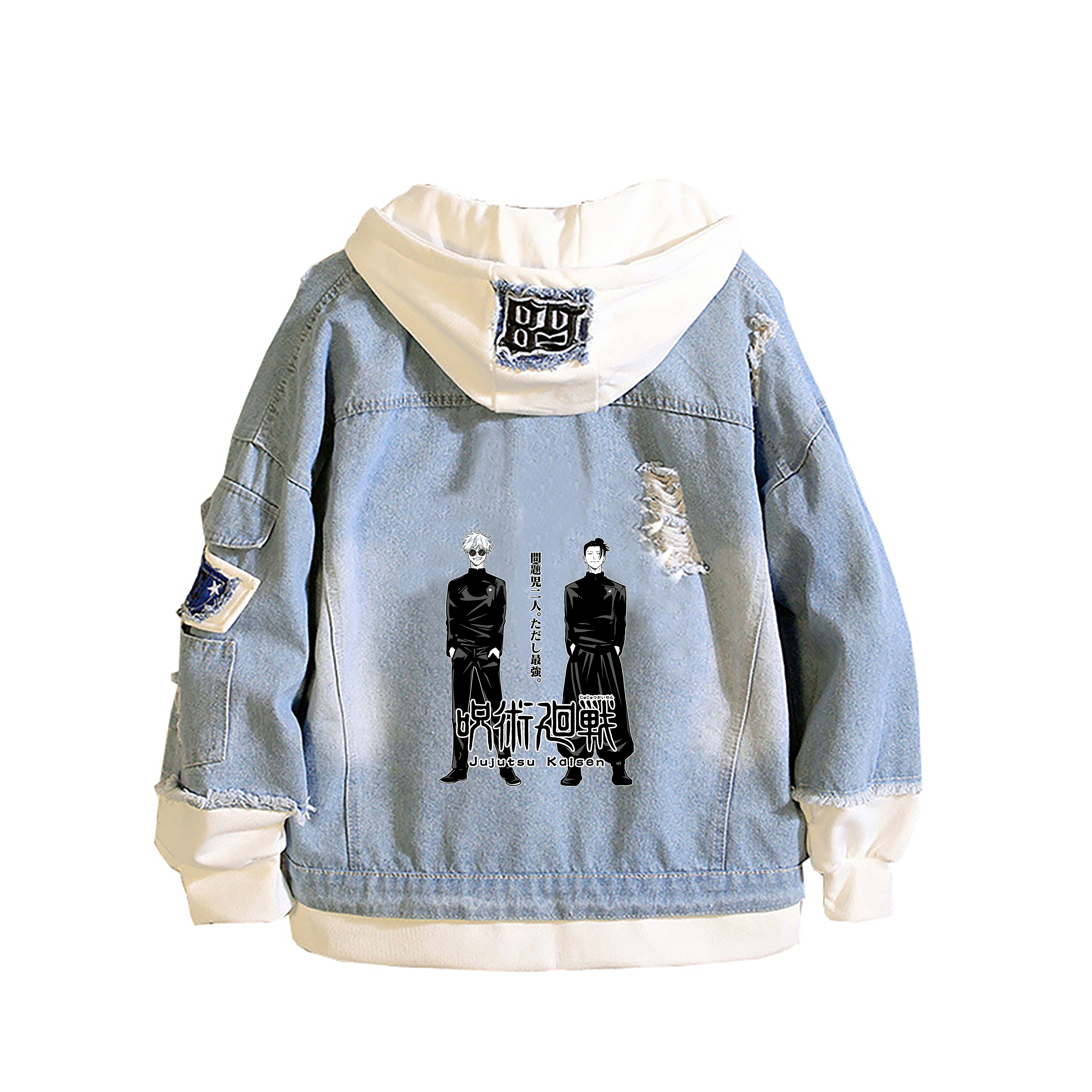 Jujutsu Kaisen Cartoon Denim J – обзор и цена Embroidery Jacket Jeans