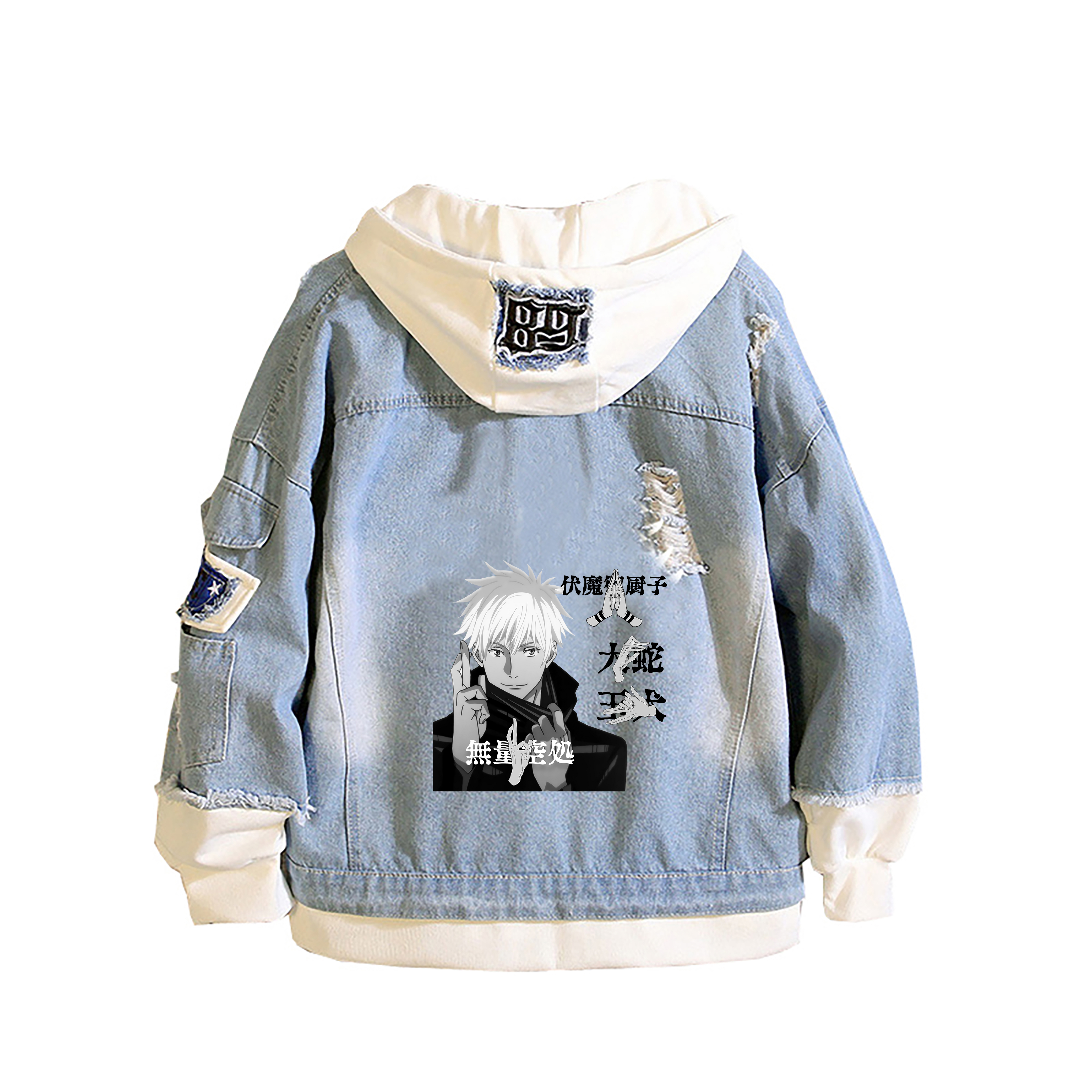 Jujutsu Kaisen Cartoon Denim J – обзор и цена Embroidery Jacket Jeans