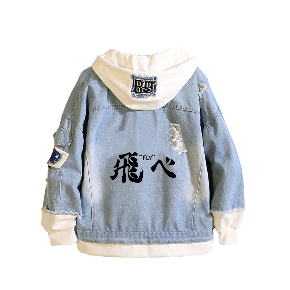 Haikyuu Karasuno VBC Print Wom – обзор и цена Embroidery Jacket Jeans