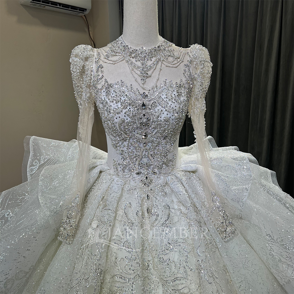 High Neck Chic Wedding Dress C – обзор и цена Embroidery Ribbon