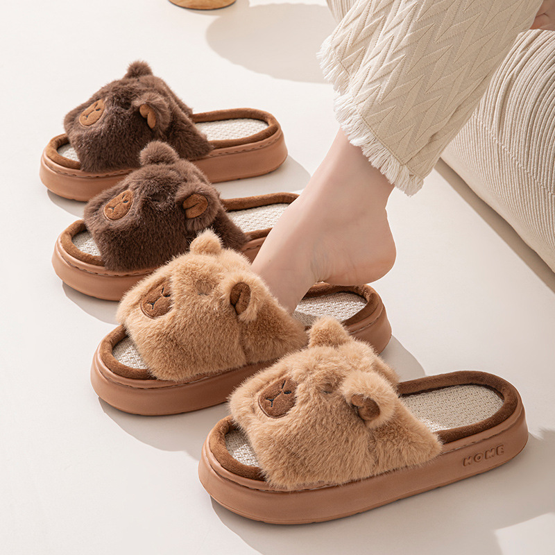 Hemp Cartoon Women's Slippers  – обзор и цена Embroidery Flat Shoes